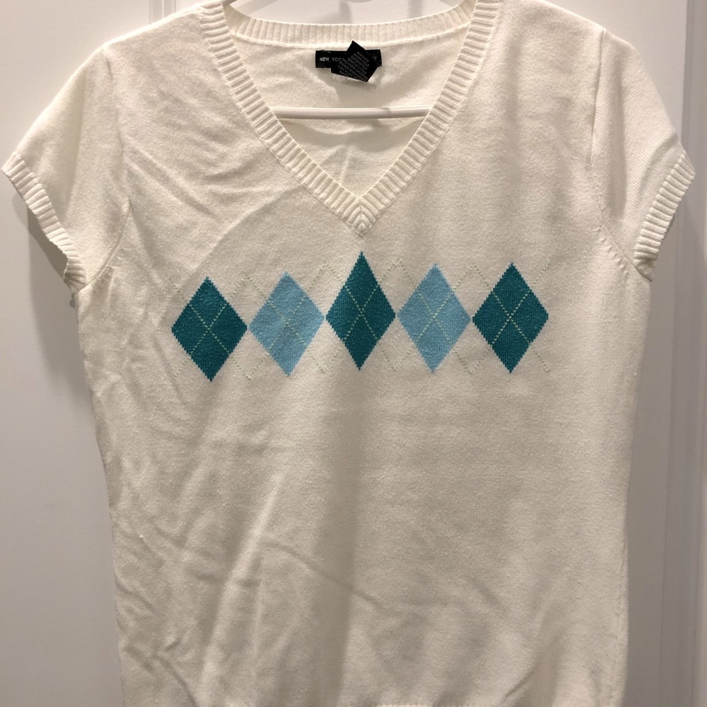 Argyle sweater top